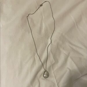 Macy's Silver Necklace with Pearl Pendant